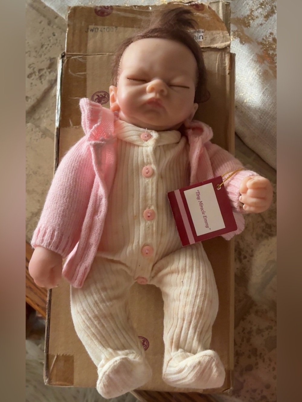 Ashton Drake Tiny Miracle Emmy 10" Doll w/ COA AS IS